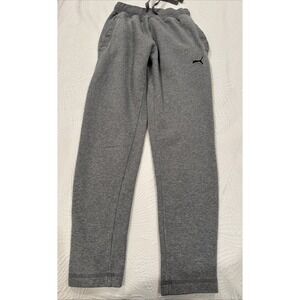 Puma Womens Sweatpants Size S Gray Elastic Waist w/Drawstring Skinny Leg Pockets